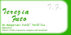 terezia futo business card